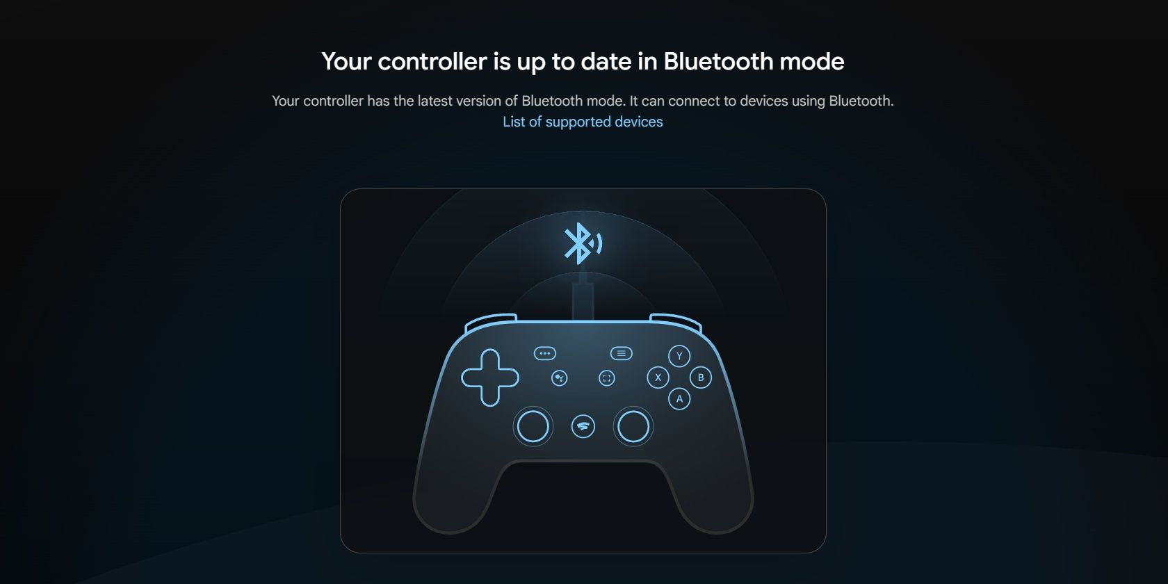 Включить Bluetooth на контроллере Google Stadia