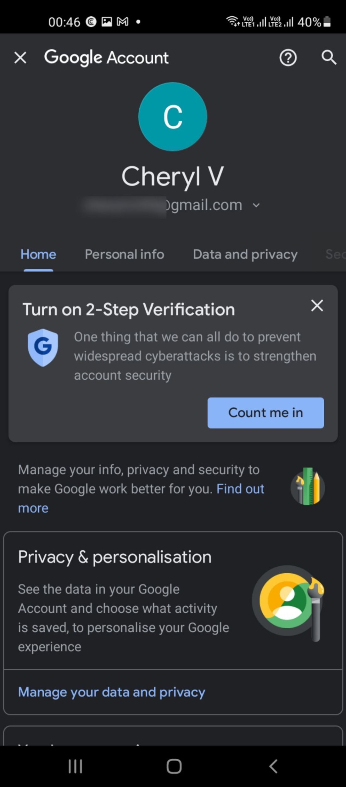 Двухэтапная проверка Google аккаунта