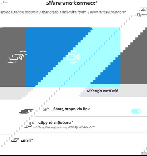 Планирование звонка в Meet Now