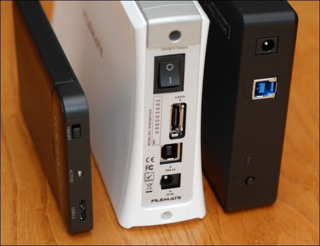 Разные внешние разъёмы и корпуса для HDD/SSD