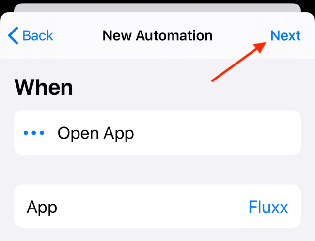 Кнопка Далее после подтверждения приложения