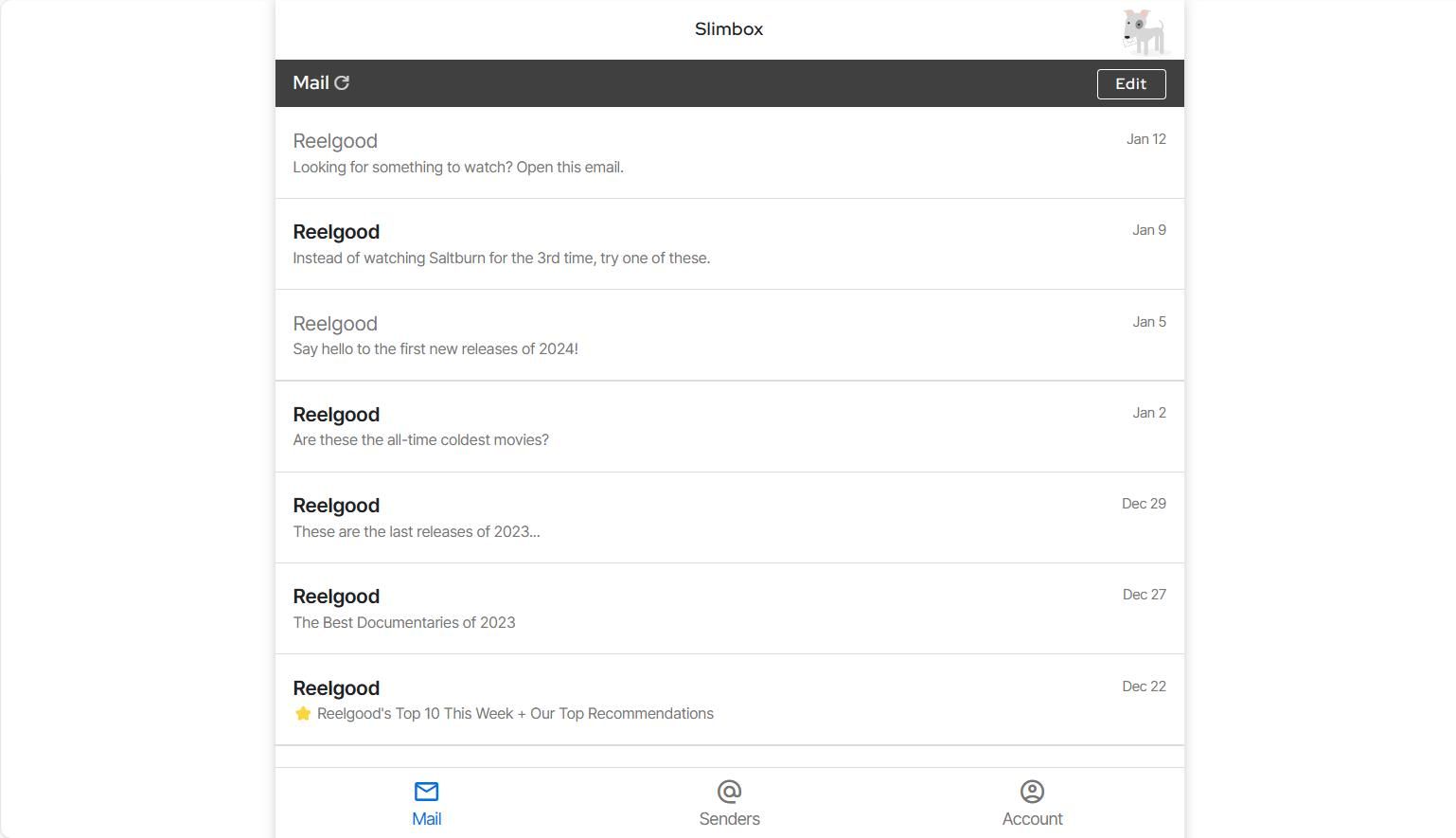 Сгруппированные подписки в Slimbox