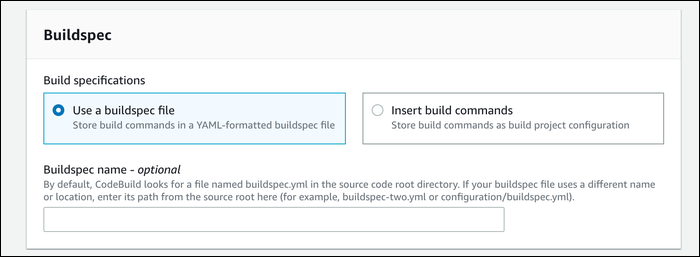 Настройка Buildspec для CodeBuild