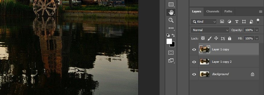Шаг 2 Select Layer 1 Copy