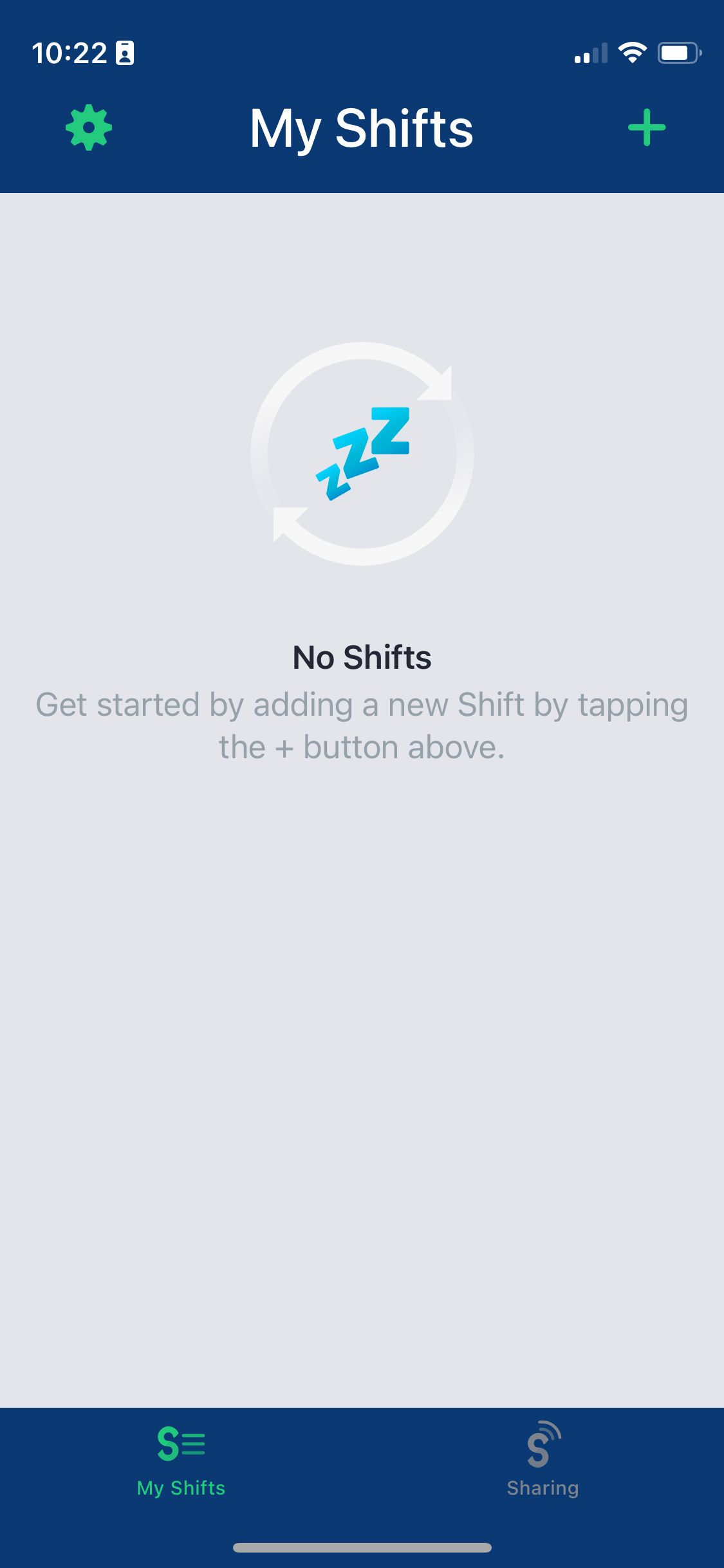 Экран My Shifts в SongShift