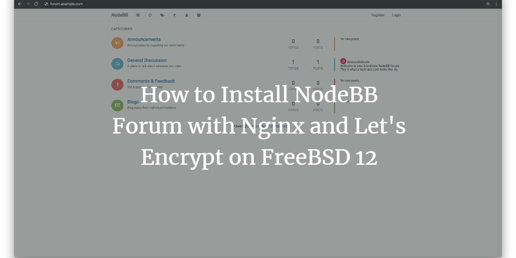 Установка NodeBB на FreeBSD 12