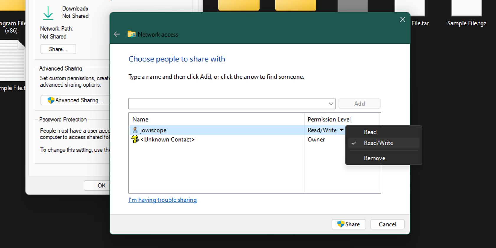 Изменение уровня доступа к сетевой папке в Windows