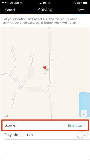 Сохранение сцены и настроек геозонирования