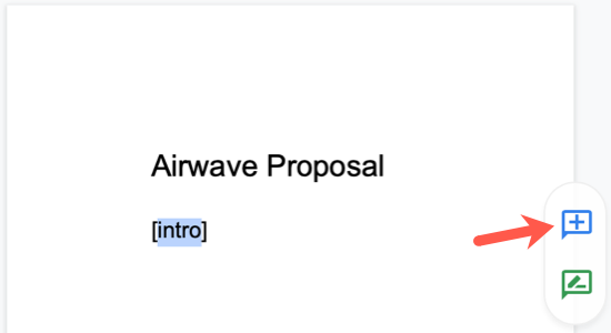 Нажмите плюс, чтобы добавить комментарий