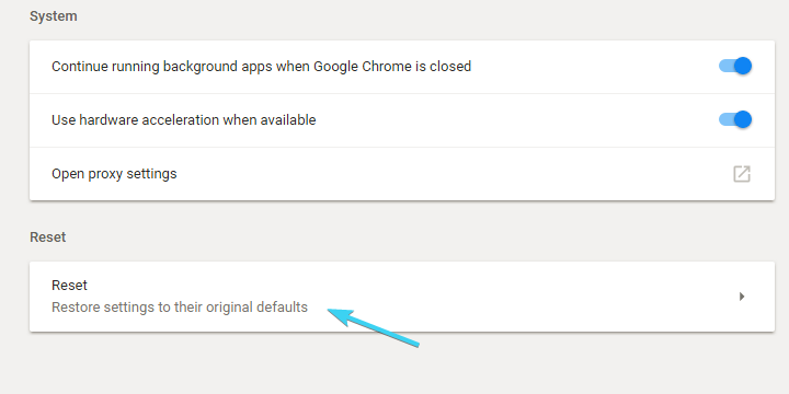 chrome vpn issues reset chrome browser