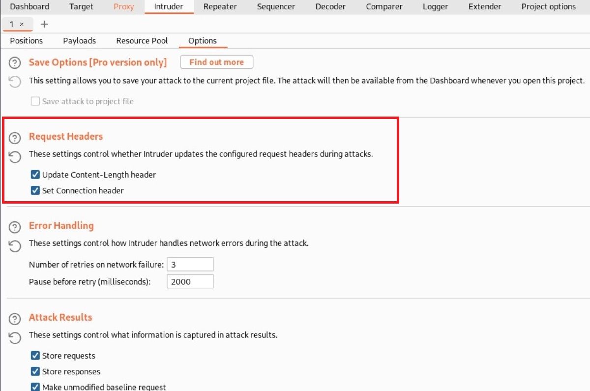 Настройка заголовков connection и length