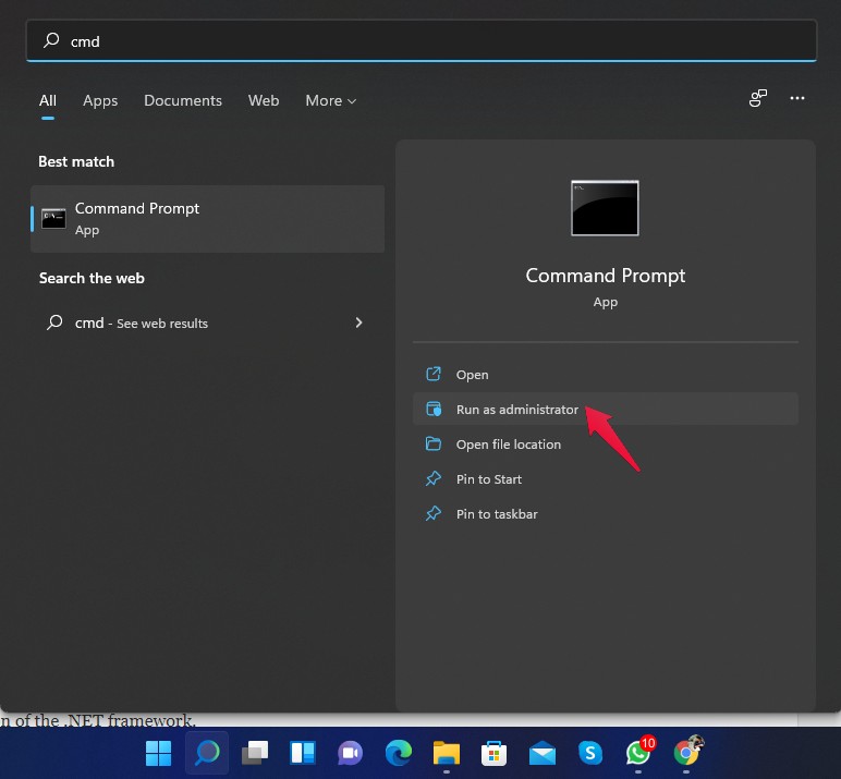 Командная строка от администратора