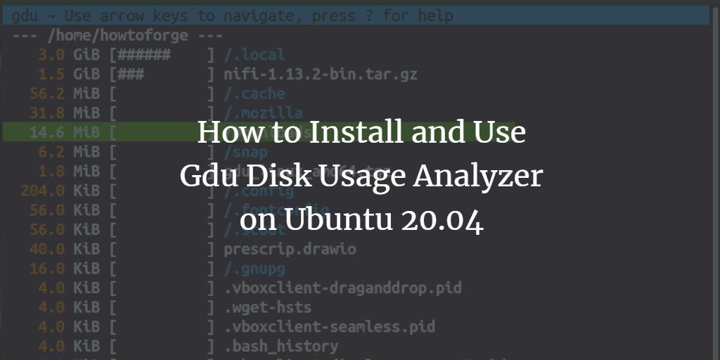Установка и использование GDU на Ubuntu 20.04