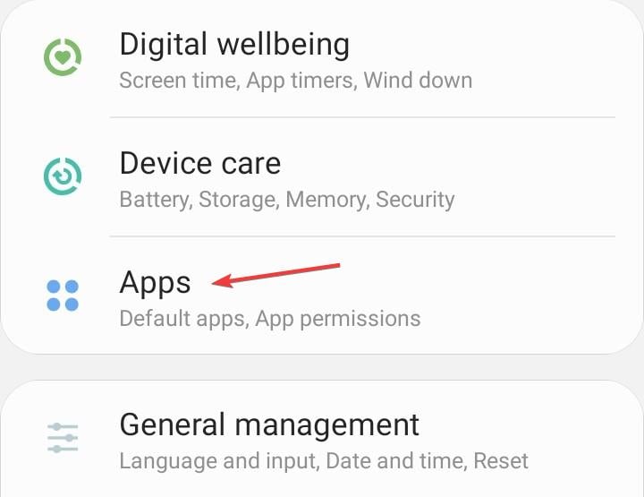 Раздел «Приложения» в настройках