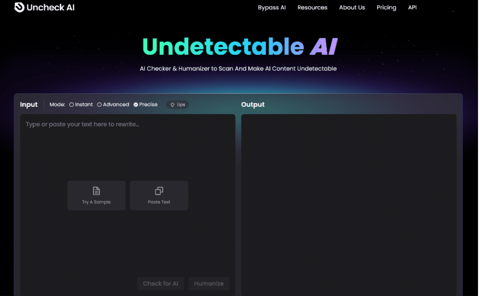 Скриншот Uncheck AI