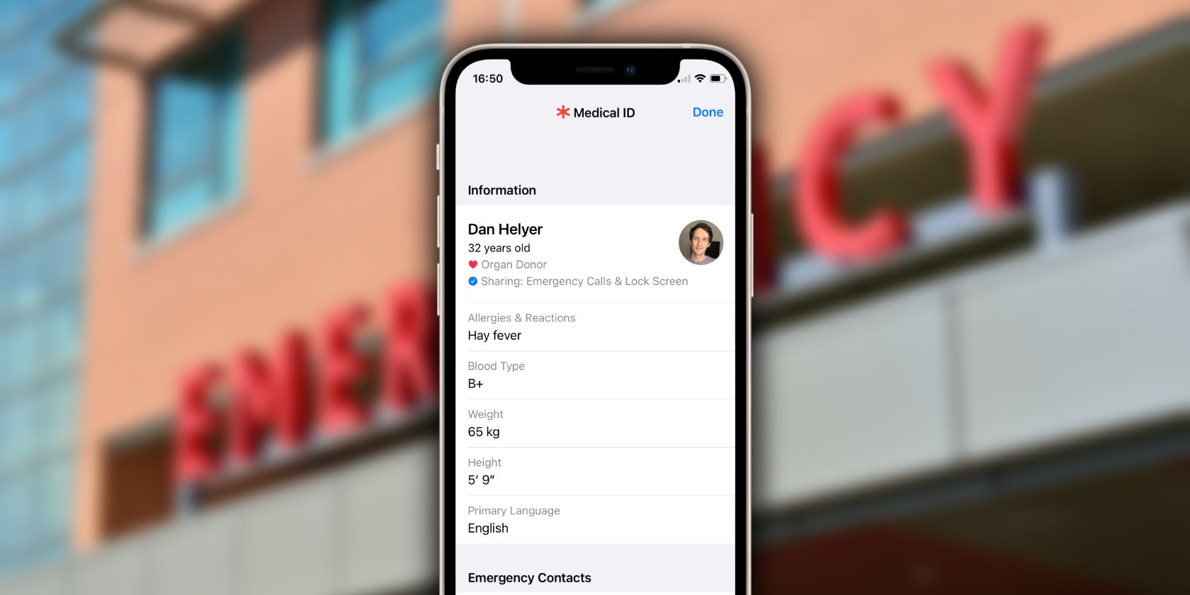 Настройка Medical ID на iPhone и Apple Watch