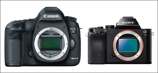 Сравнение размеров камер Canon и Sony