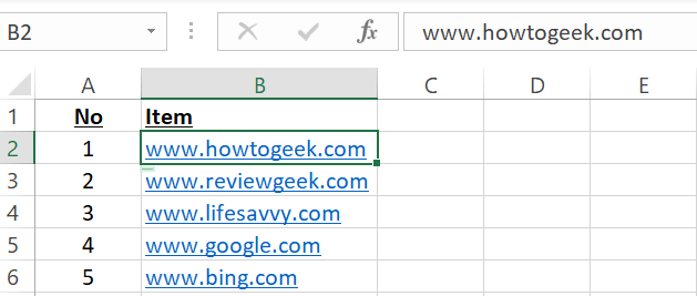 Выделение ячейки с гиперссылкой в Excel