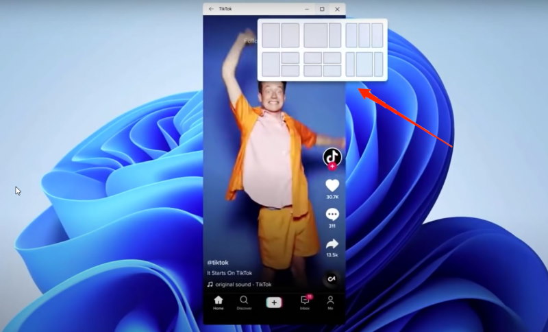 Изменение размера окна Android‑приложения в Windows 11