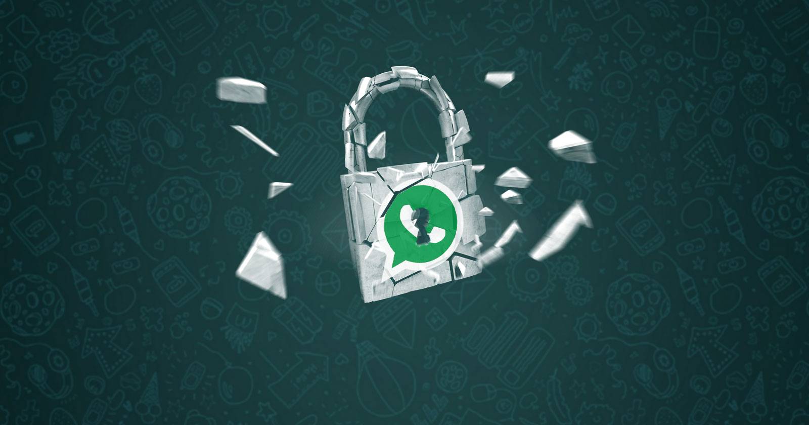 Логотип WhatsApp на фоне иллюстрации с замком