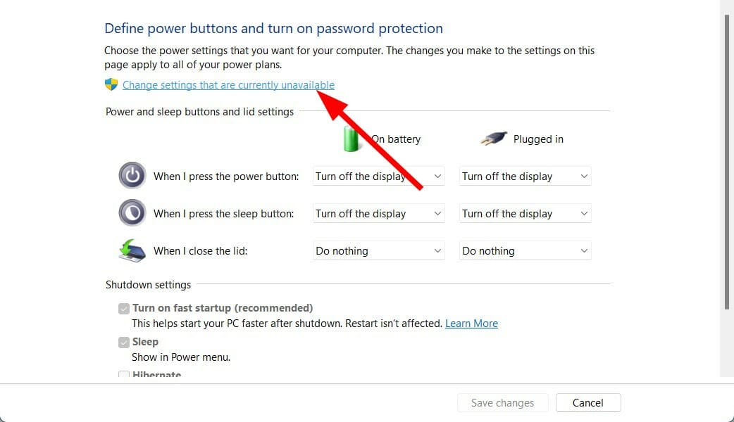 fast startup changes