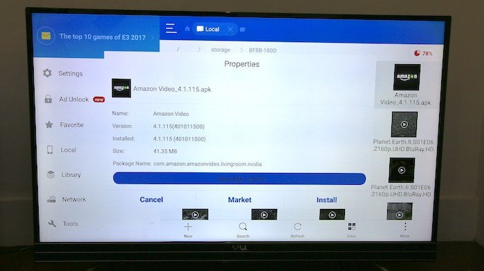 Просмотр файлов на Android TV через файловый менеджер