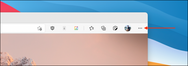 Нажмите меню в Microsoft Edge