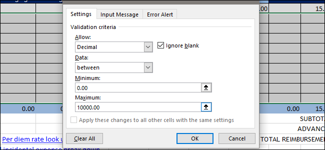 Установка диапазона значений: от 0.00 до 10000.00
