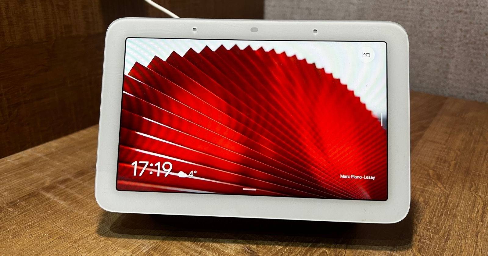 Google Nest Hub 2nd generation on nightstand