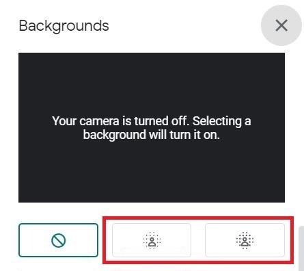 Кнопка добавить фон в Google Meet