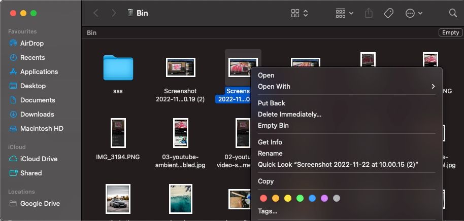 Восстановление файла из iCloud Drive на macOS