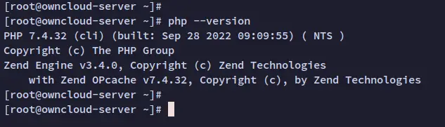 Проверка версии PHP — вывод терминала