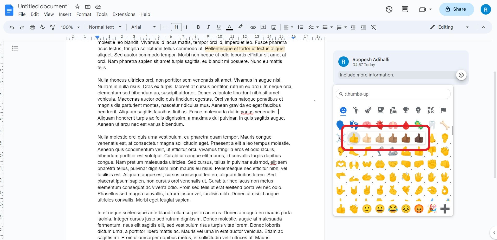 Выбор оттенка кожи для эмодзи