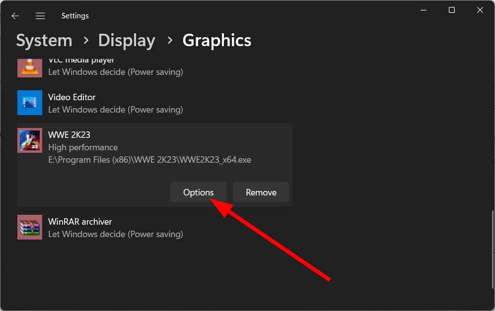 Меню параметров приложения для Genshin Impact в Windows