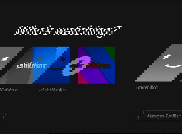 Профиль Netflix в браузере на ПК