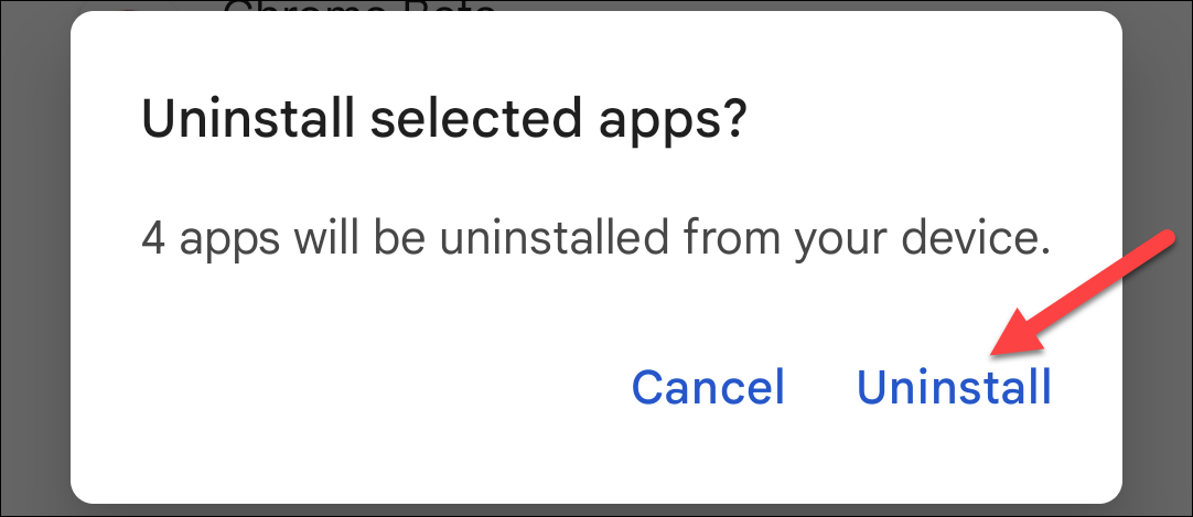 Кнопка 'Удалить' в Play Store