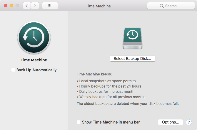 Интерфейс Time Machine в macOS: просмотр резервных копий