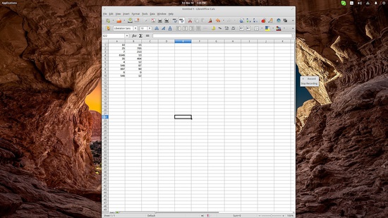 Индикатор записи макроса в LibreOffice