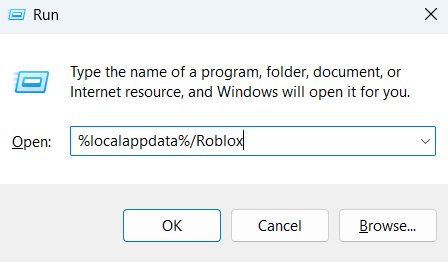 Удаление содержимого папки Roblox в %localappdata%