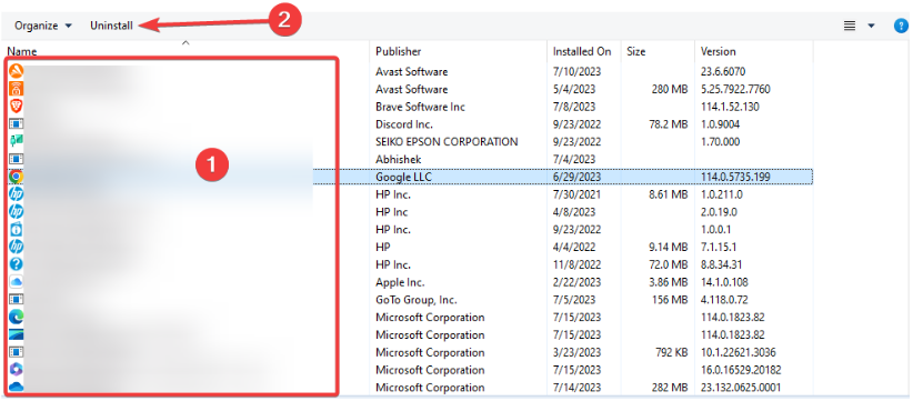 Удаление приложения IPTV из панели управления