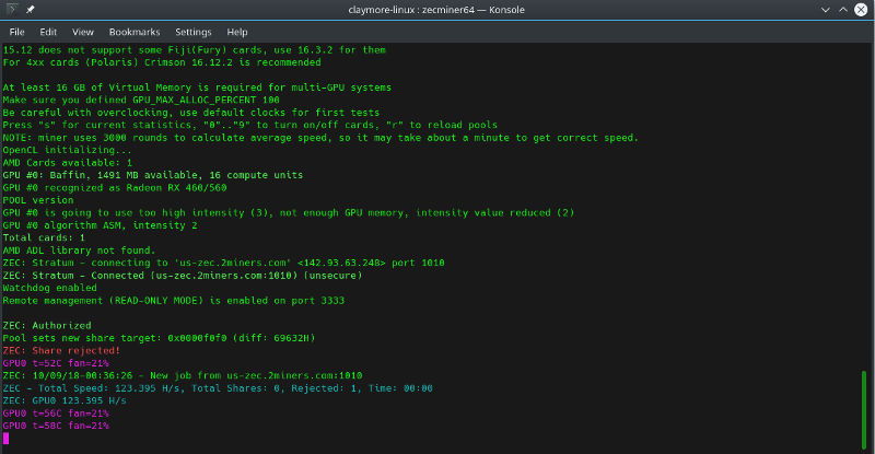 Claymore: майнинг Zcash на GPU AMD