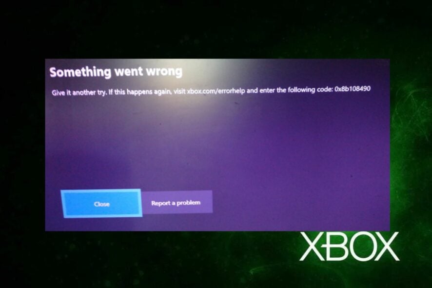 Ошибка 0x8b108490 на Xbox — как исправить