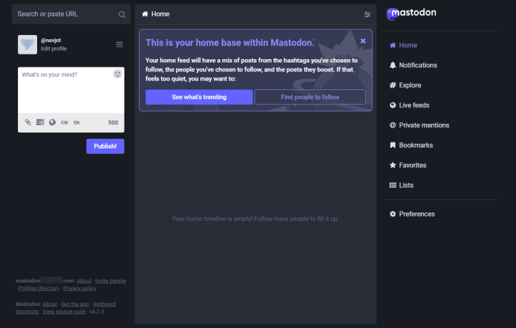 Лента Mastodon
