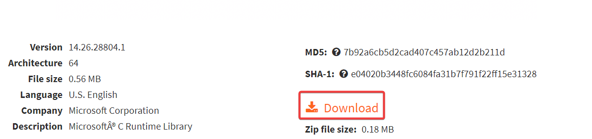 Список версий msvcp140.dll на dll-files.com