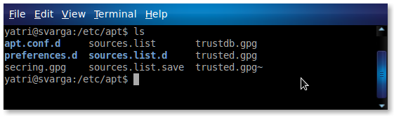 /etc/apt: список репозиториев и ключи