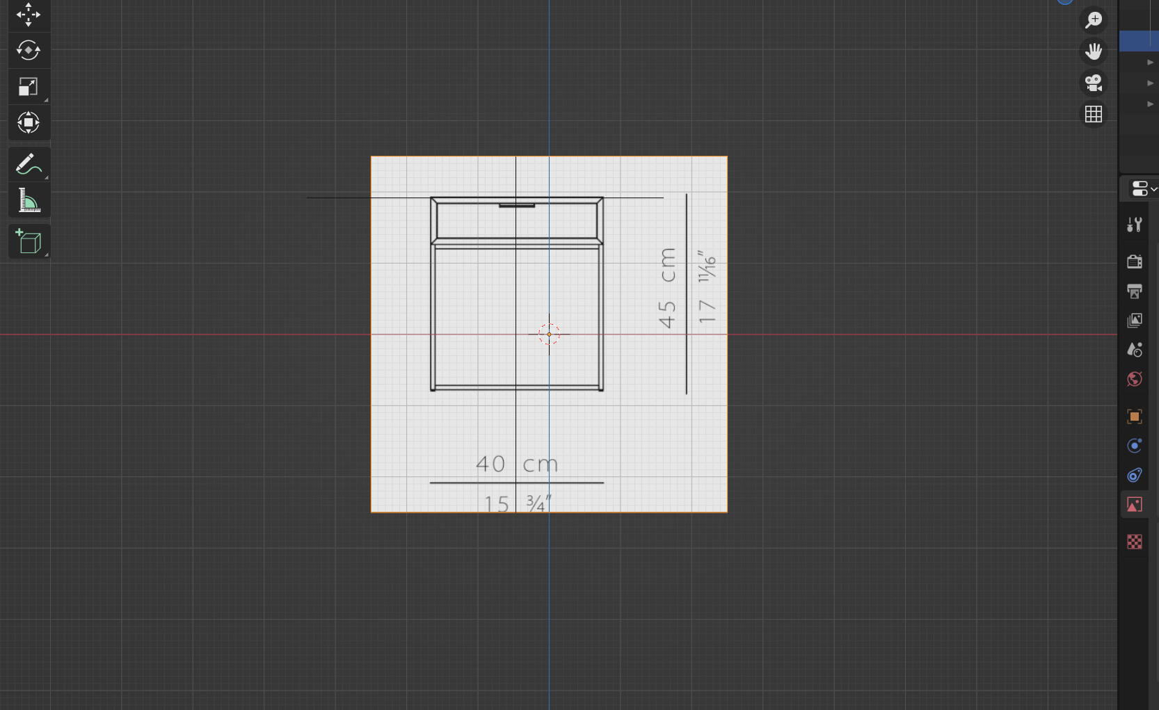 Добавление справочных изображений в Blender через меню Add -> Image -> Reference.
