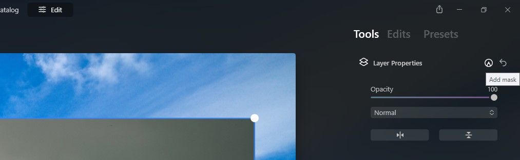 Инструмент маски в Luminar Neo