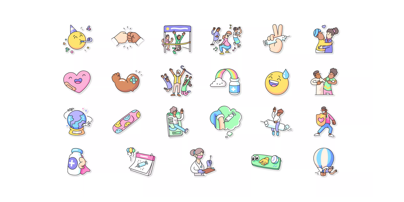 Стикеры WhatsApp «Вакцины для всех» — скачать