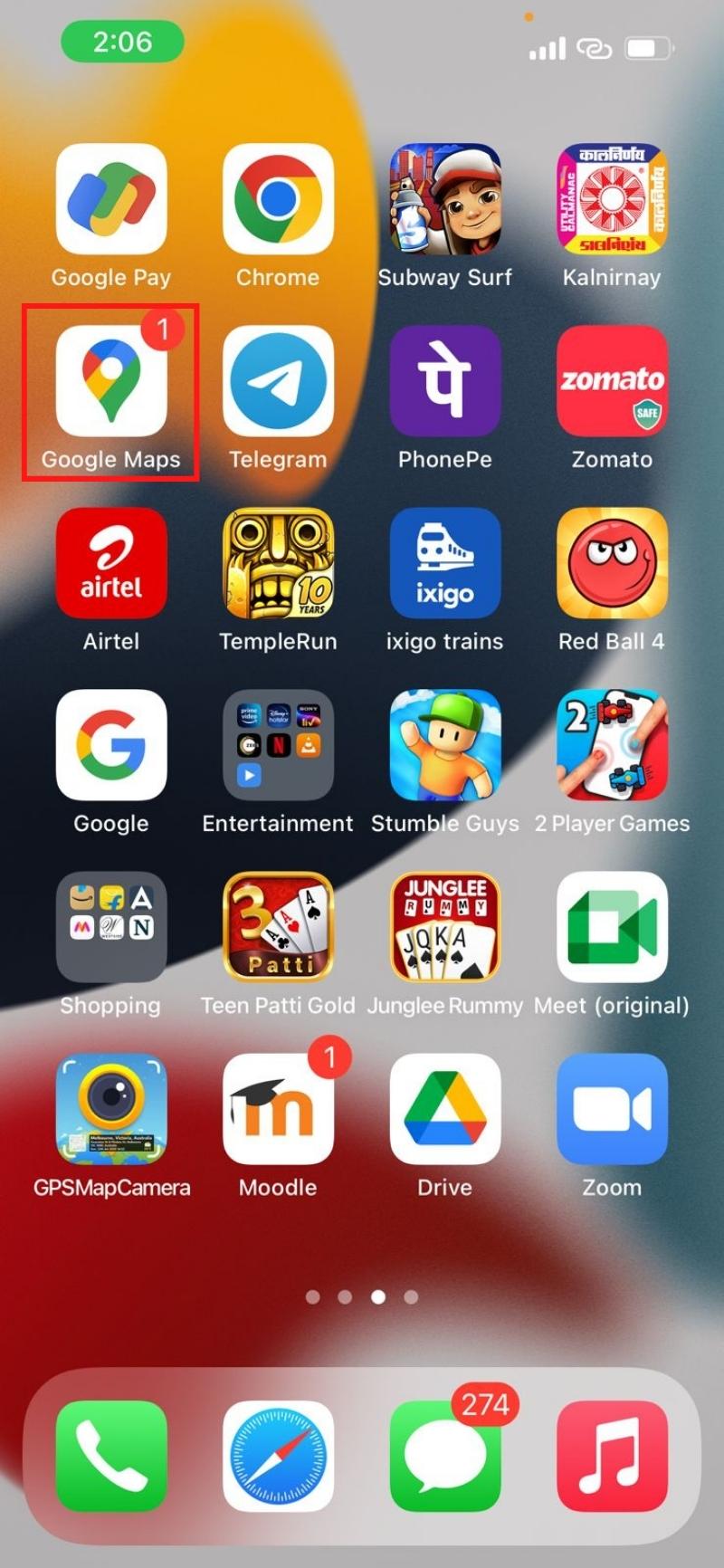 открыть google maps на iphone