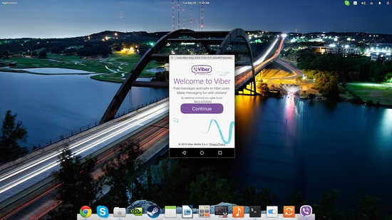 Viber запущен через Shashlik